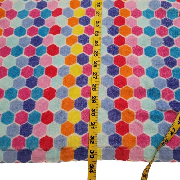 Seaside Kids Hooded Poncho Rainbow Tile One Size - Picture 3 of 7